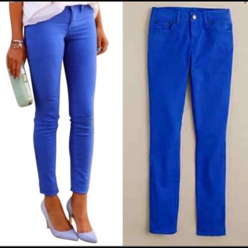 J. Crew Matchstick Straight Jeans Dyed Blue
